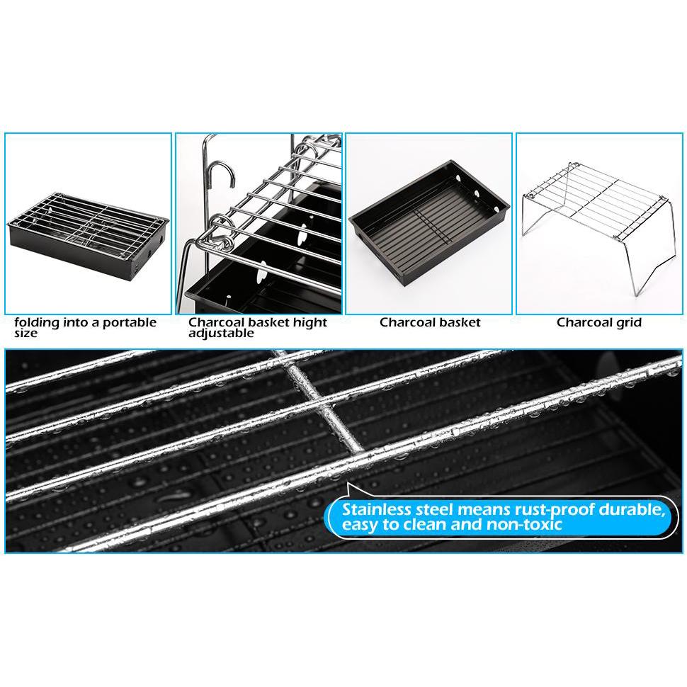 Skorter | Camping Grill Grill Tools Foldable & Lightweight Steel Mesh Portable