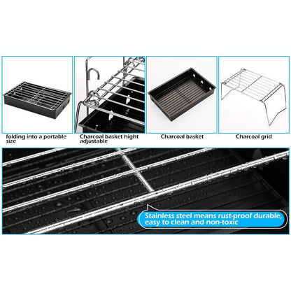 Skorter | Camping Grill Grill Tools Foldable & Lightweight Steel Mesh Portable