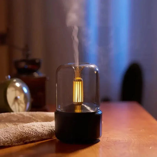 Skorter | Elegant Aroma Diffuser Lamp with LED Flame – Aromatherapy Electric Diffuser for Essential Oils, Stylish Decoration