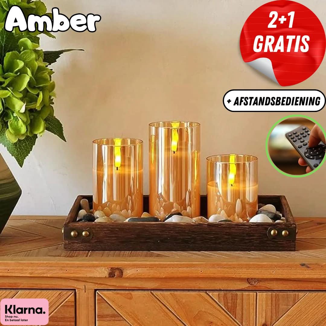 Skorter | Candle | Realistic Candle Set 2 + 1 Free