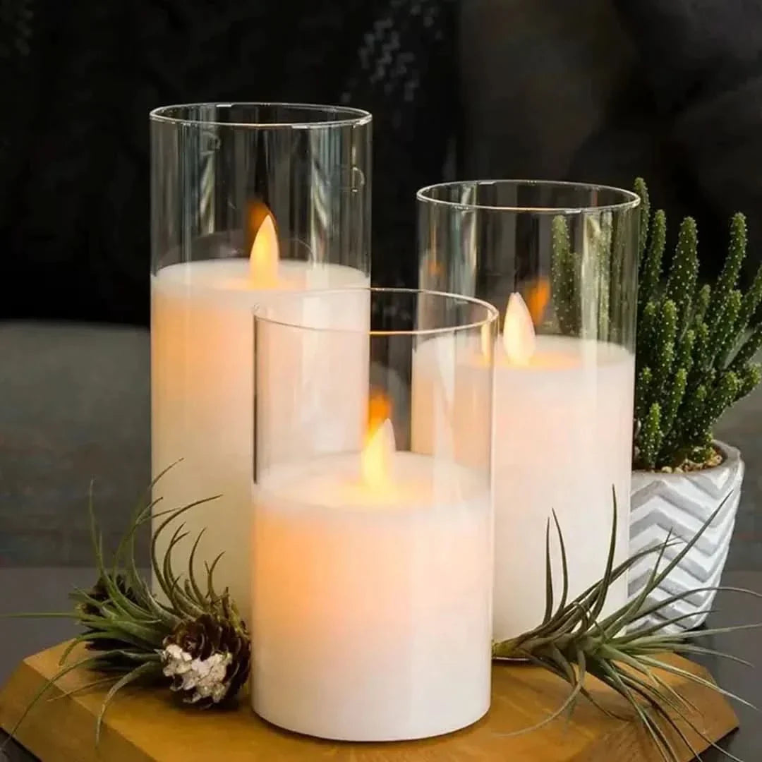 Skorter | Candle | Realistic Candle Set 2 + 1 Free