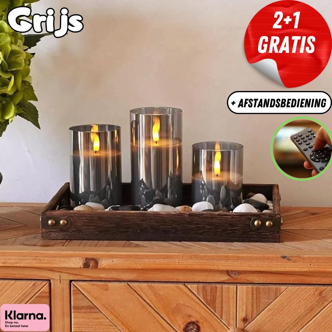 Skorter | Candle | Realistic Candle Set 2 + 1 Free
