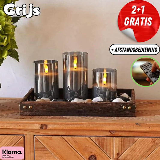 Skorter | Candle | Realistic Candle Set 2 + 1 Free