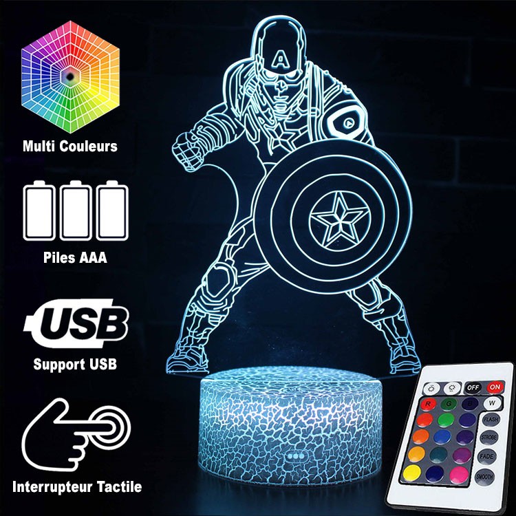 Skorter | 3D Lamp Marvel Captain America Battle