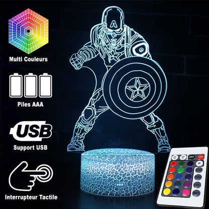 Skorter | 3D Lamp Marvel Captain America Battle