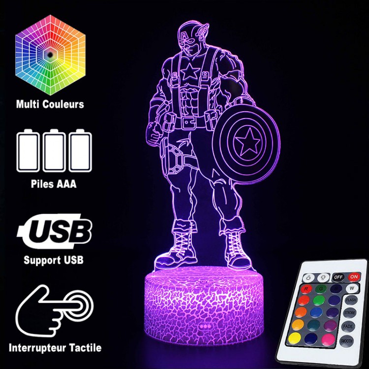 Skorter | 3D Lamp Marvel Captain America