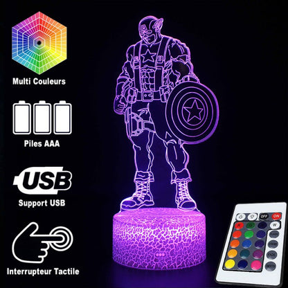 Skorter | 3D Lamp Marvel Captain America