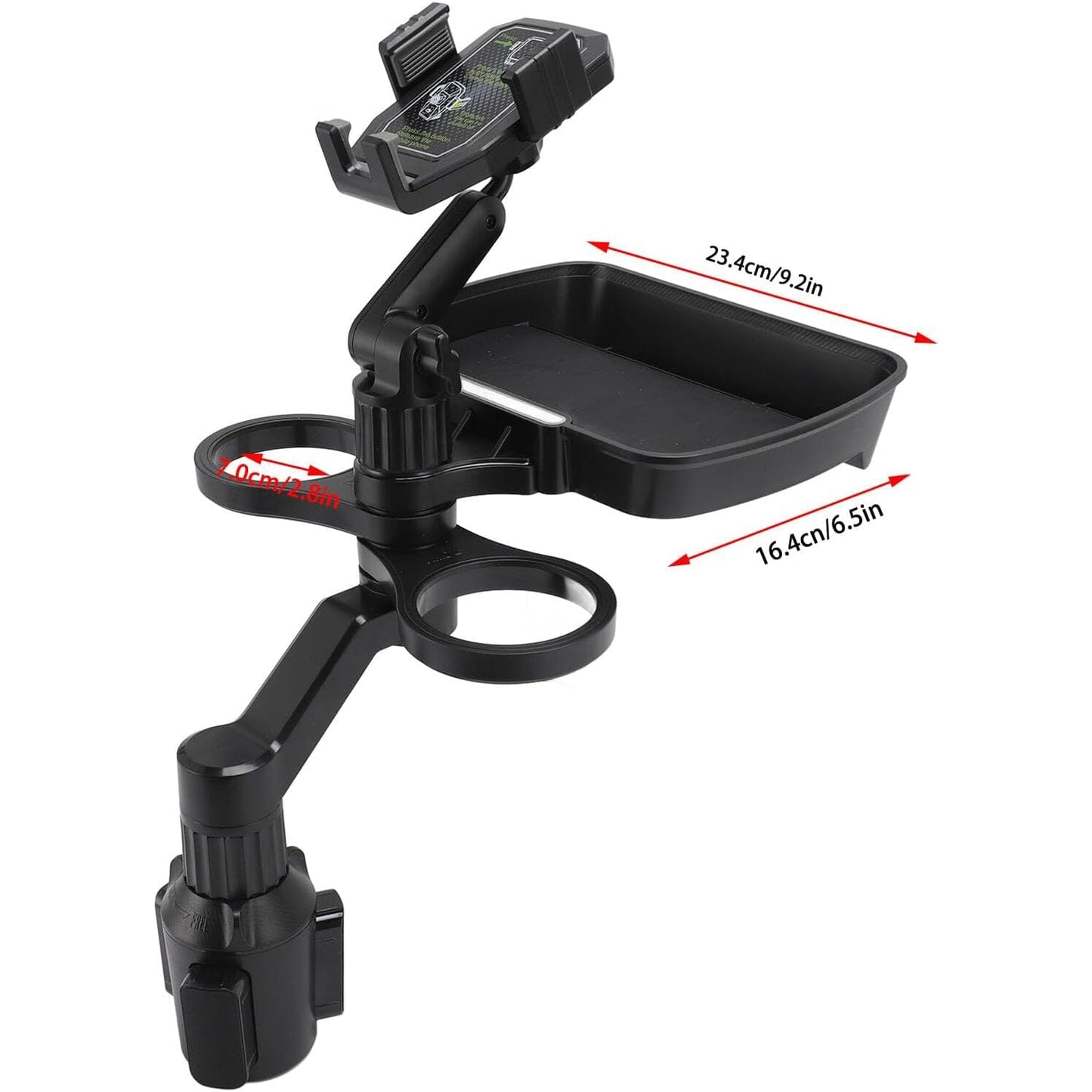 Skorter | Car cup holder detachable extension tray with phone holder