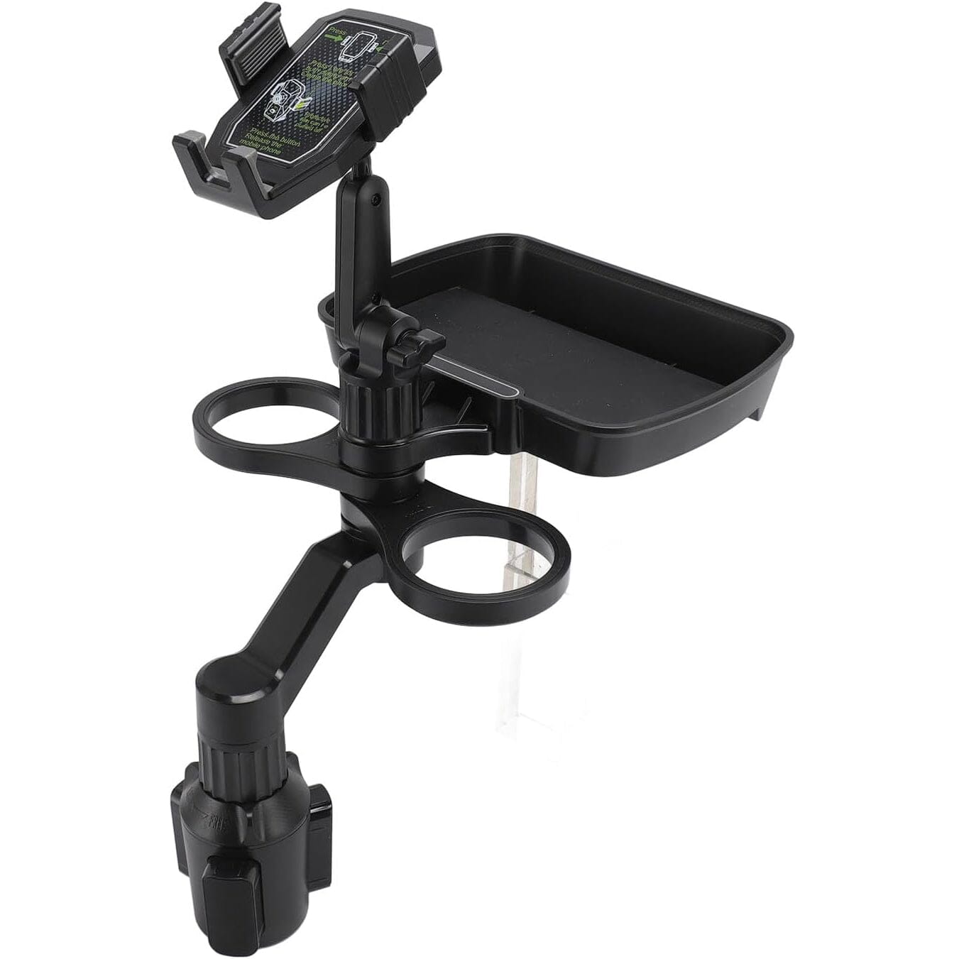 Skorter | Car cup holder removable extension food tray with phone holder