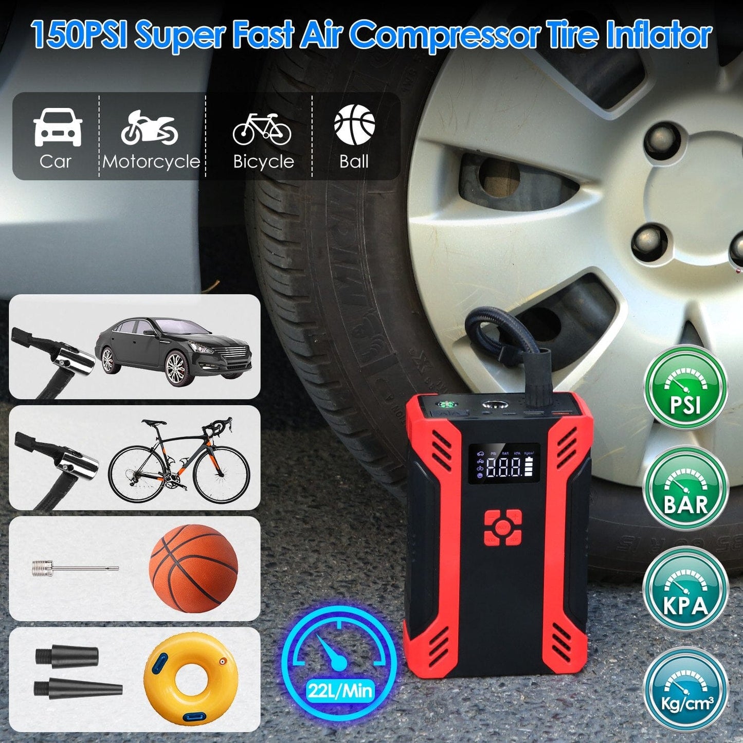 Skorter | Car Jump Starter with Air Compressor