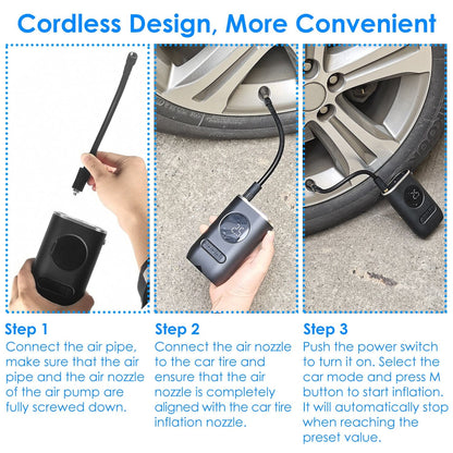 Skorter | Bike Tire Pump Holder 150 PSI with LED Light