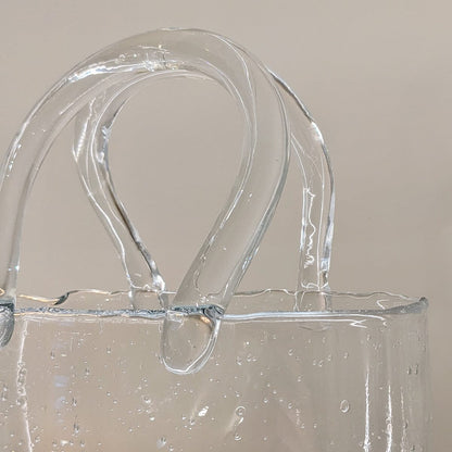 Skorter | Carina Bubbled Glass Decorative Handbag Vase