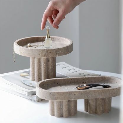 Skorter | Carlotta Travertine Tray