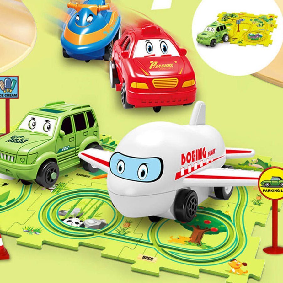 Skorter | Carpuzzle – Creative race track puzzle with car & accessories