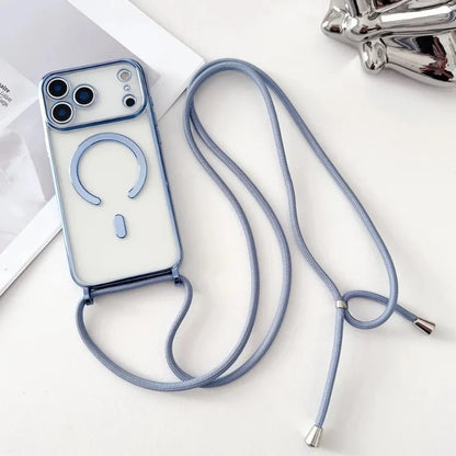 Skorter | CarryLink – Adjustable Phone Lanyard with Clear MagSafe Case