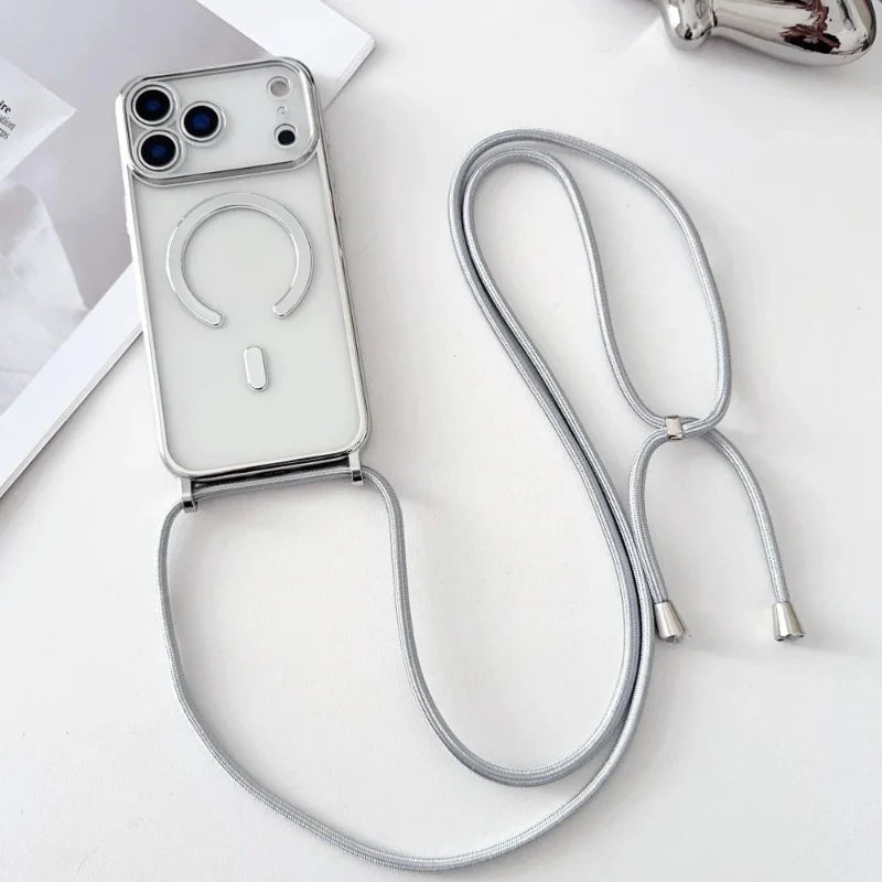 Skorter | CarryLink – Adjustable Phone Lanyard with Clear MagSafe Case