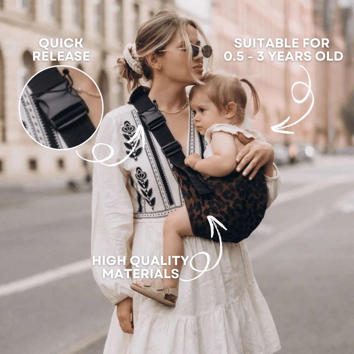 Skorter | Carrynest Baby Sling – Ergonomic Hip Seat Carrier for Comfortable, Hands-Free Babywearing