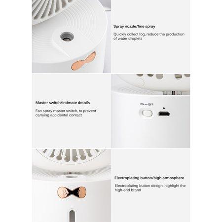Skorter | Cartoon Cat Fan Humidifier USB Charging Desktop Silent Moisturizing Humidifier