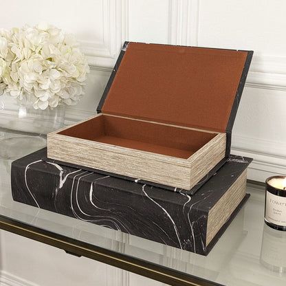 Skorter | Casima Black & White Decorative Boxes - Set of 2