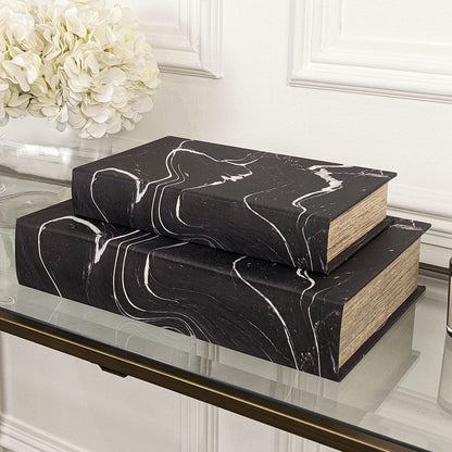 Skorter | Casima Black & White Decorative Boxes - Set of 2