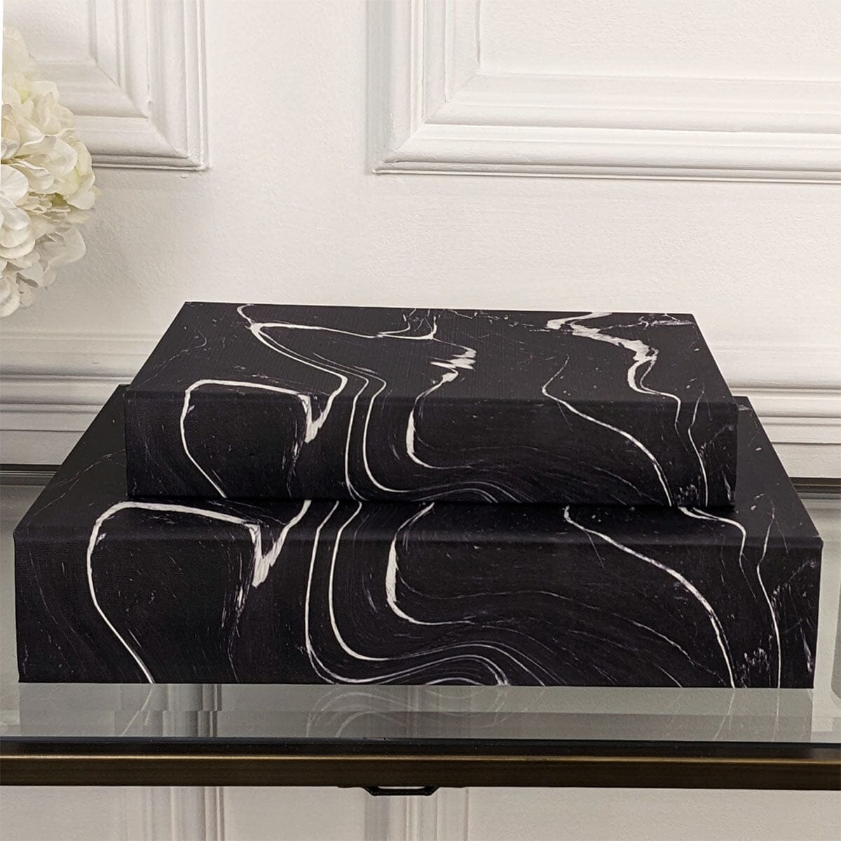 Skorter | Casima Black & White Decorative Boxes - Set of 2