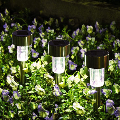 Skørter | Stainless Steel Outdoor Solar Light for Path - Waterproof, LED Landscape Lighting Solar Powered Lights Solar Garden Lights for Walkways Patio Garden