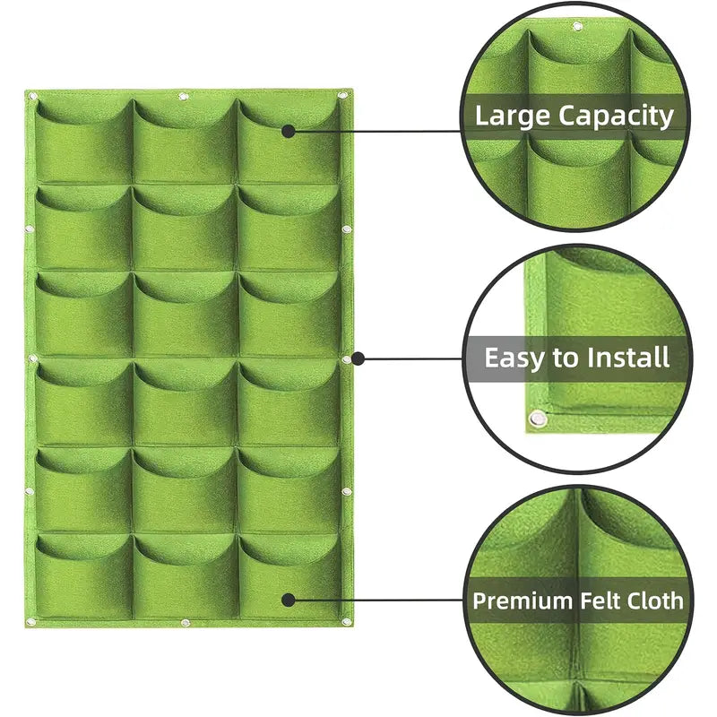 Skorter | Felt Plant Bag for Vertical Wall Mounting – Three-dimensional, Non-woven Plant Bag