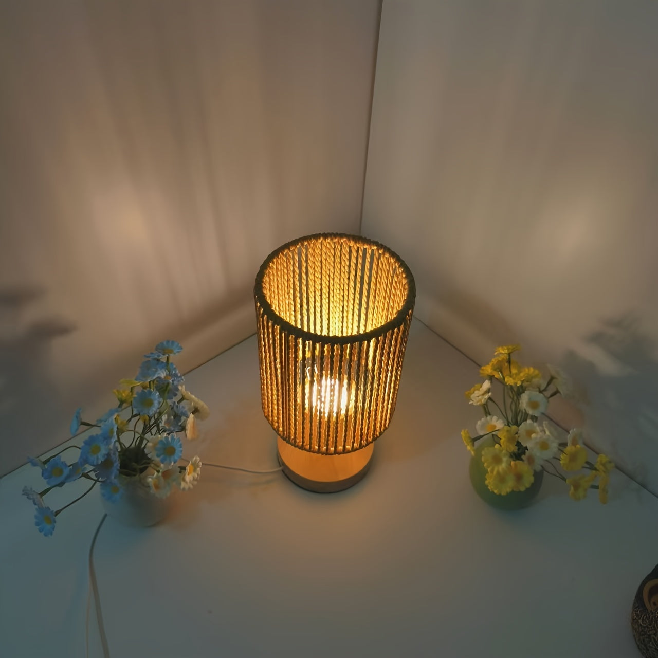 Skorter | BarrelGlow - Three Desk Lamp with Striped Pattern