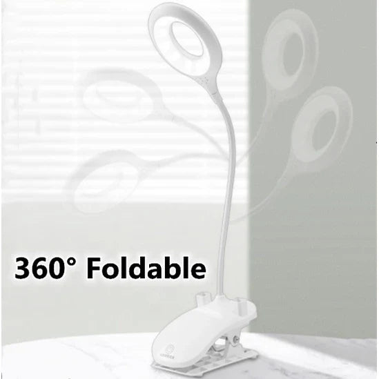 Skorter | Rechargeable LED Table Lamp with Clip – Adjustable Desk Light for Home Office and Study