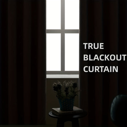 Skorter | 1 Piece Blackout Curtains - Energy Saving, Sun Blocking and Thermal Insulation for Bedroom and Living Room