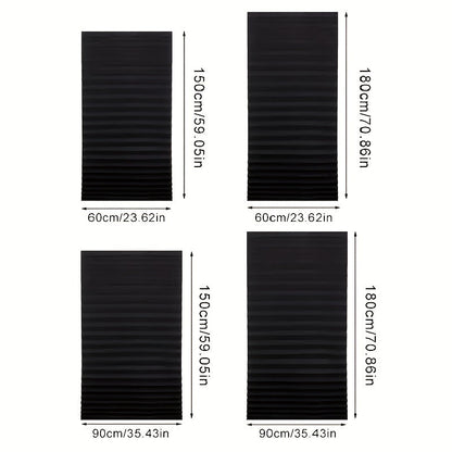Skorter | 1 Piece Cordless Room Darkening Curtain - Light Filtering, Curved Window Cover for Living Room and Bedroom