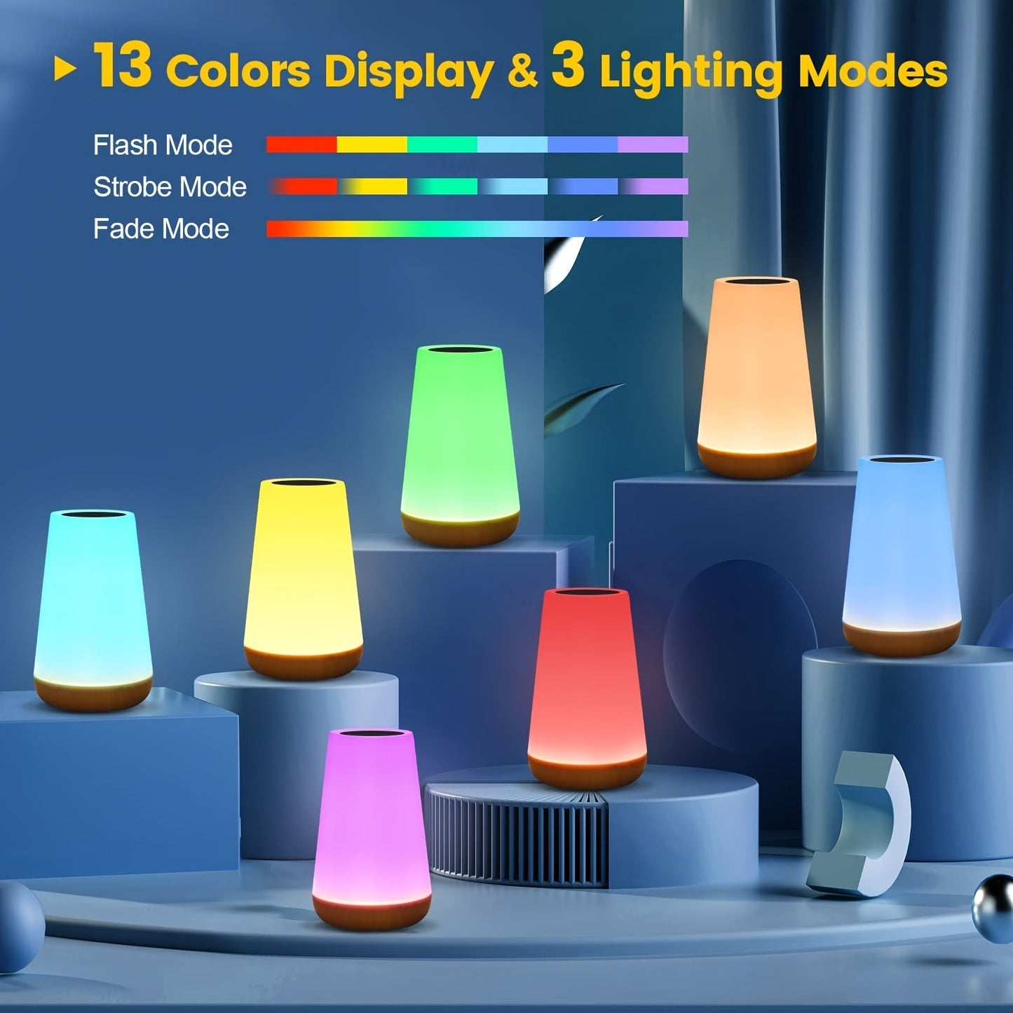 Skorter | SpaceGlow - Rechargeable LED Night Light with Remote Control and Timer