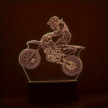 Skorter | MotoLamp - 3D LED Night Light Motocross Theme, USB-powered Ambient Lighting