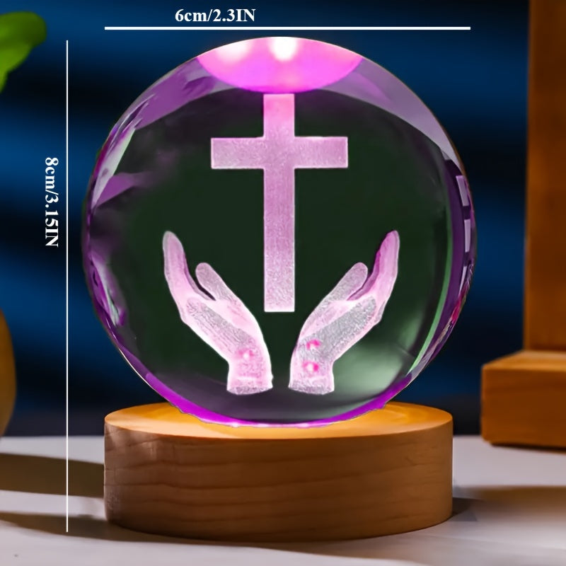 Skorter | CrystalGlow - Traditional 3D Engraved Crystal Night Light