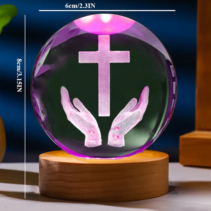 Skorter | CrystalGlow - Traditional 3D Engraved Crystal Night Light