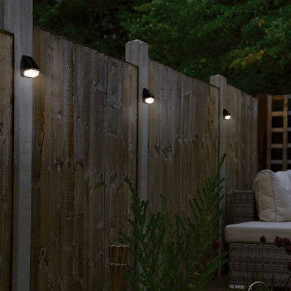 Skorter | 6 Pack Dusk-To-Dawn LED Solar Garden Lighting for Path, 4000K Cool White, Black