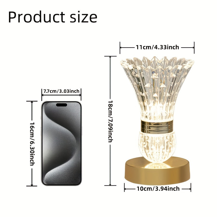 Skorter | VaseLight - LED Crystal Table Lamp with Dimmable Ambiance