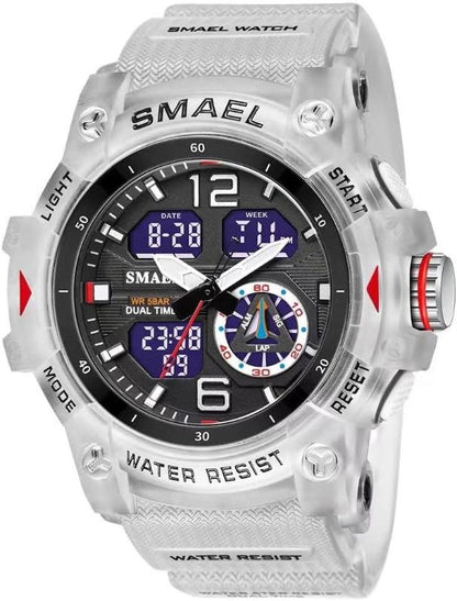 Skorter | Men's waterproof sports wristwatch with date and multifunction LED alarm stopwatch
