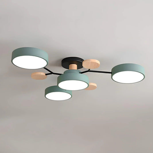 Skorter | Contemporary Round Iron LED Chandelier | Energy-Efficient. Stylish Lighting for Living Rooms. Dining Areas & Entryways