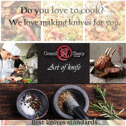 Skorter | Chef Knife 8in High Carbon Stainless Steel Damascus Laser Pattern Butcher Knives