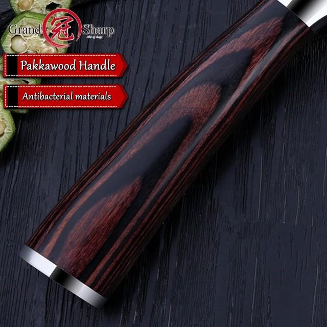 Skorter | Chef Knife 8in High Carbon Stainless Steel Damascus Laser Pattern Butcher Knives