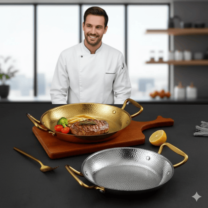 Skorter | CHEFSTEEL – Hammered Stainless Steel Pot for Sauces, Pans & Versatile Cooking