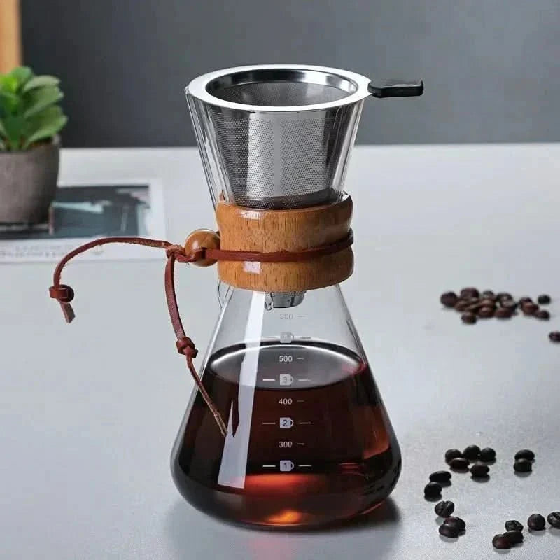 Skorter | Chemex Coffee Pot with Hario V60 Dripper Set – Precision Brewing with Style