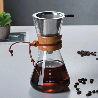 Skorter | Chemex Coffee Pot with Hario V60 Dripper Set – Precision Brewing with Style