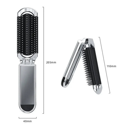 Skorter | MirrorFlex Travel Mirror Hair Brush | Foldable & Compact | Practical Styling on the Go