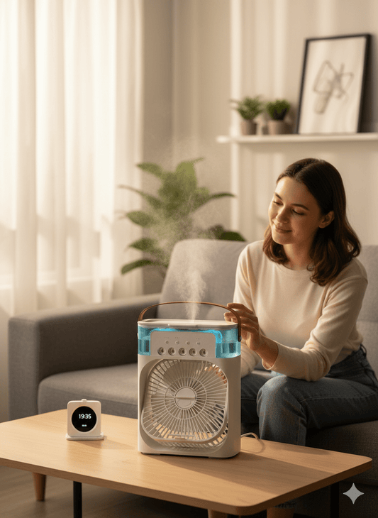 Skorter | ChillCube Compact – Desktop Evaporative Mini Cooler for Personal Spot Relief