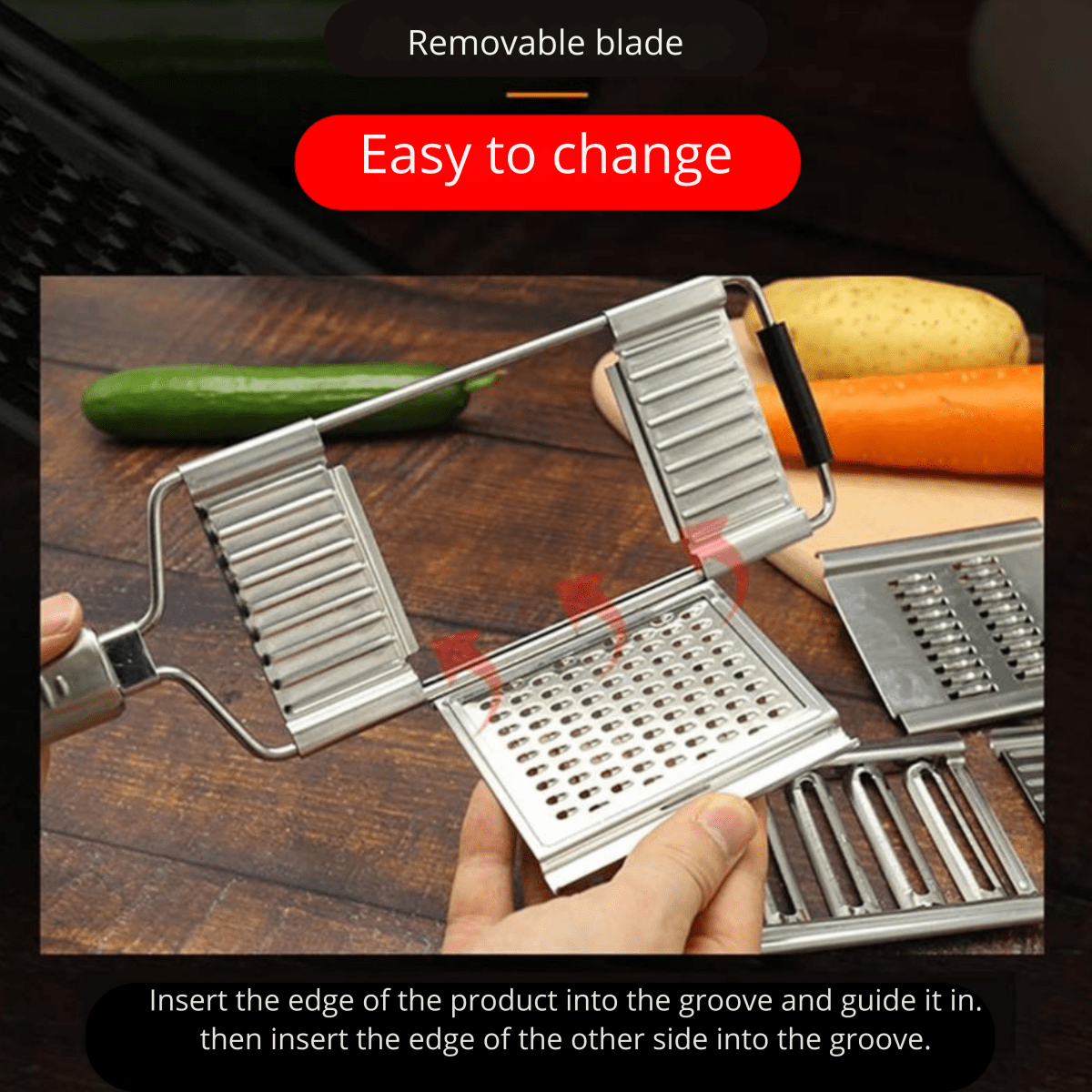 Skorter | CHOPWISE – Multi-Purpose Kitchen Cutter with Interchangeable Blades