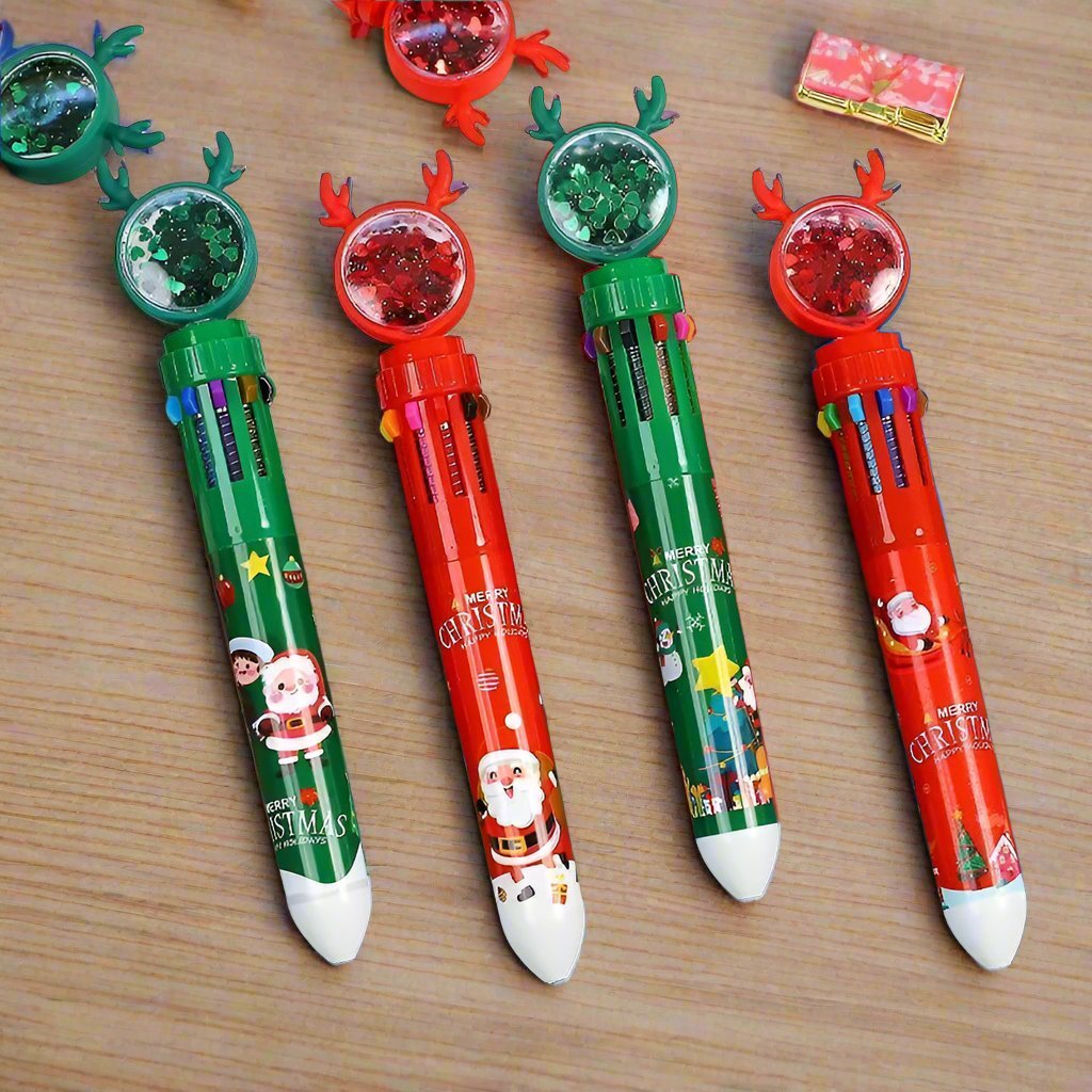 Skorter | Christmas Ballpoint Pen Set Of 10  – Perfect Gifts for Kids This Merry Season & New Year
