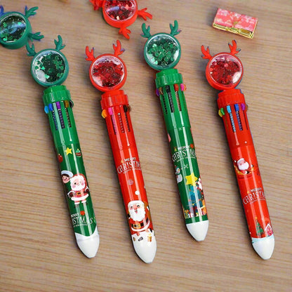 Skorter | Christmas Ballpoint Pen Set Of 10  – Perfect Gifts for Kids This Merry Season & New Year