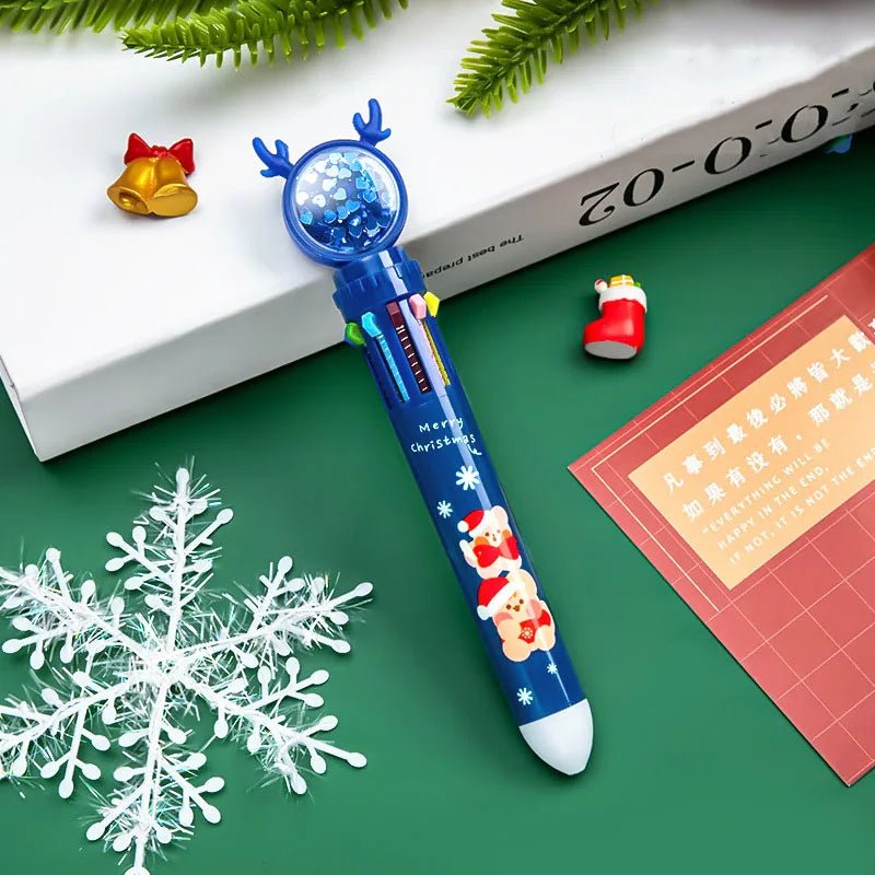 Skorter | Christmas Ballpoint Pen Set Of 10  – Perfect Gifts for Kids This Merry Season & New Year